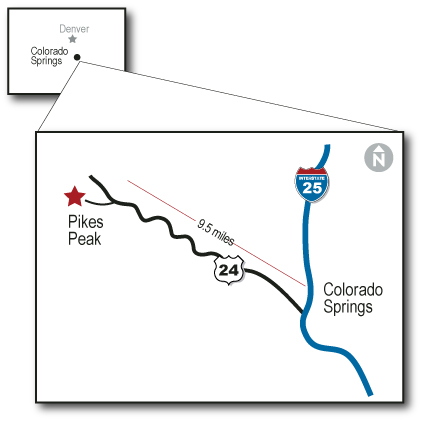 Pikes Peak Proximity Map