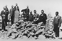 The "grave" of Erin O'Keefe on the Summit of Pikes Peak.