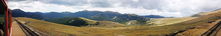 Looking south from the Pikes Peak Cog Rail at about Mile 5.